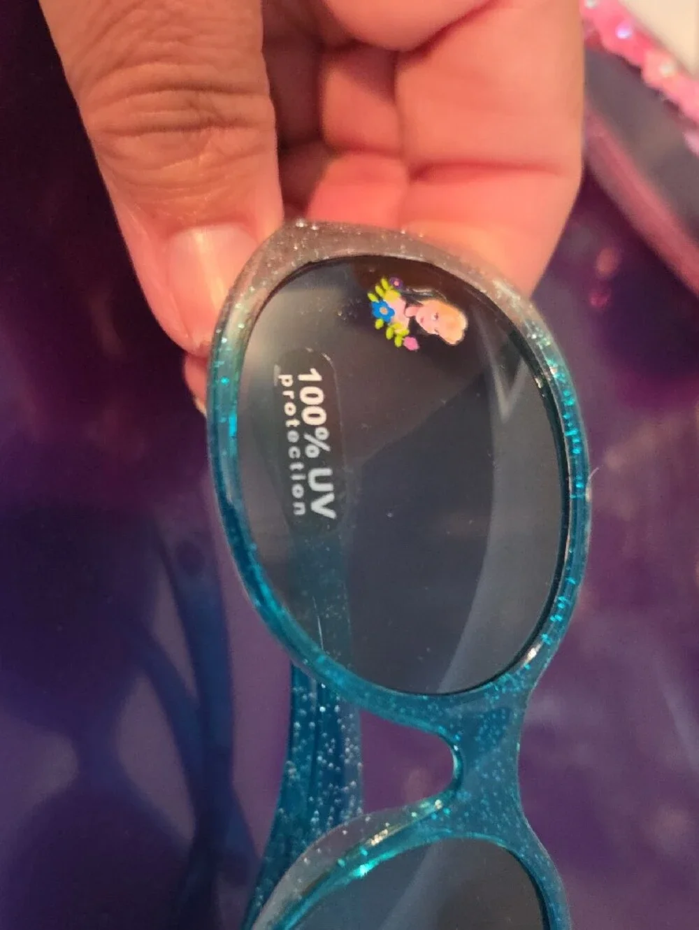 Kids New Disney Store Glitter Flower Sunglasses-Princesses